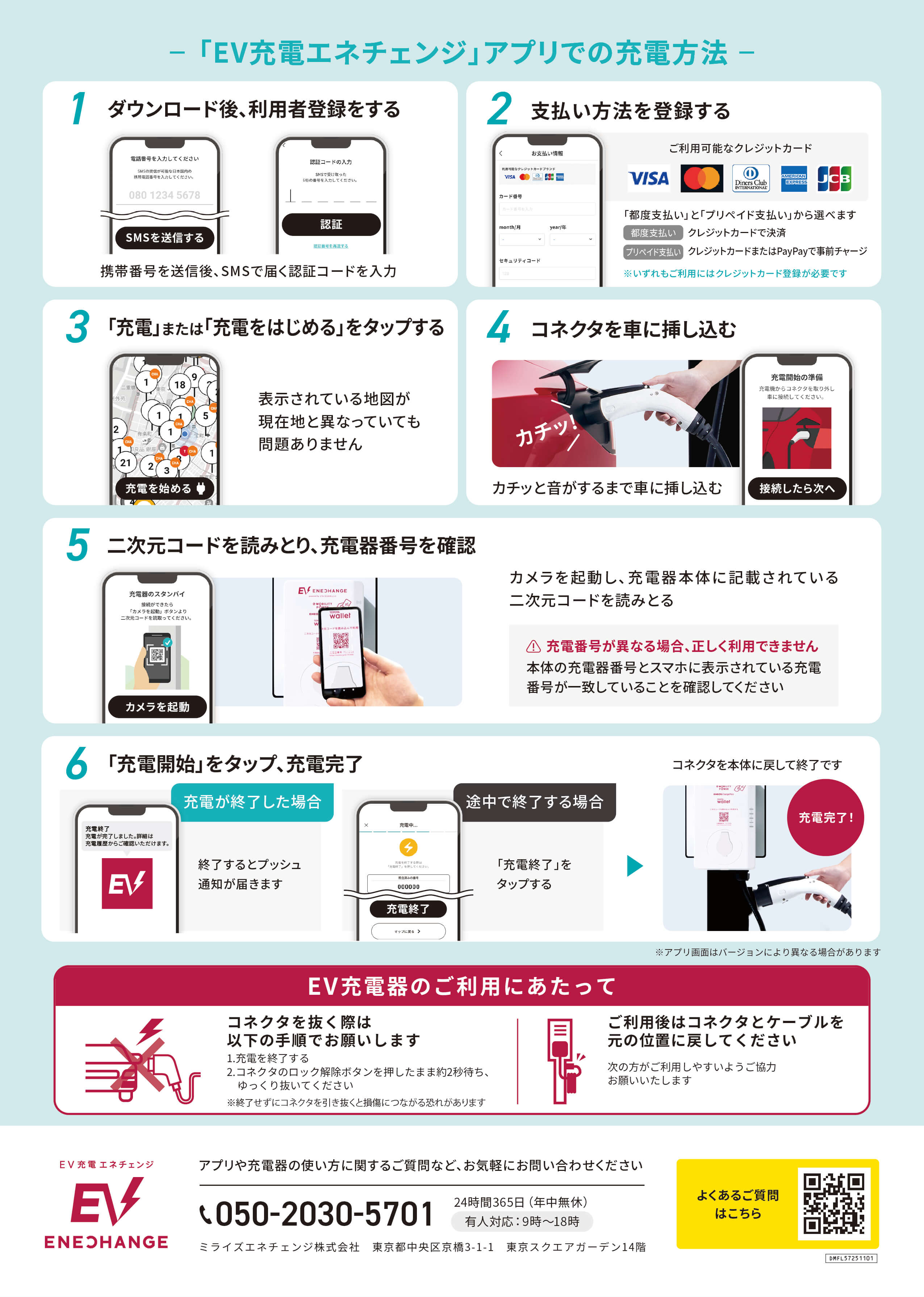 「EV充電エネチェンジ」アプリでの充電方法