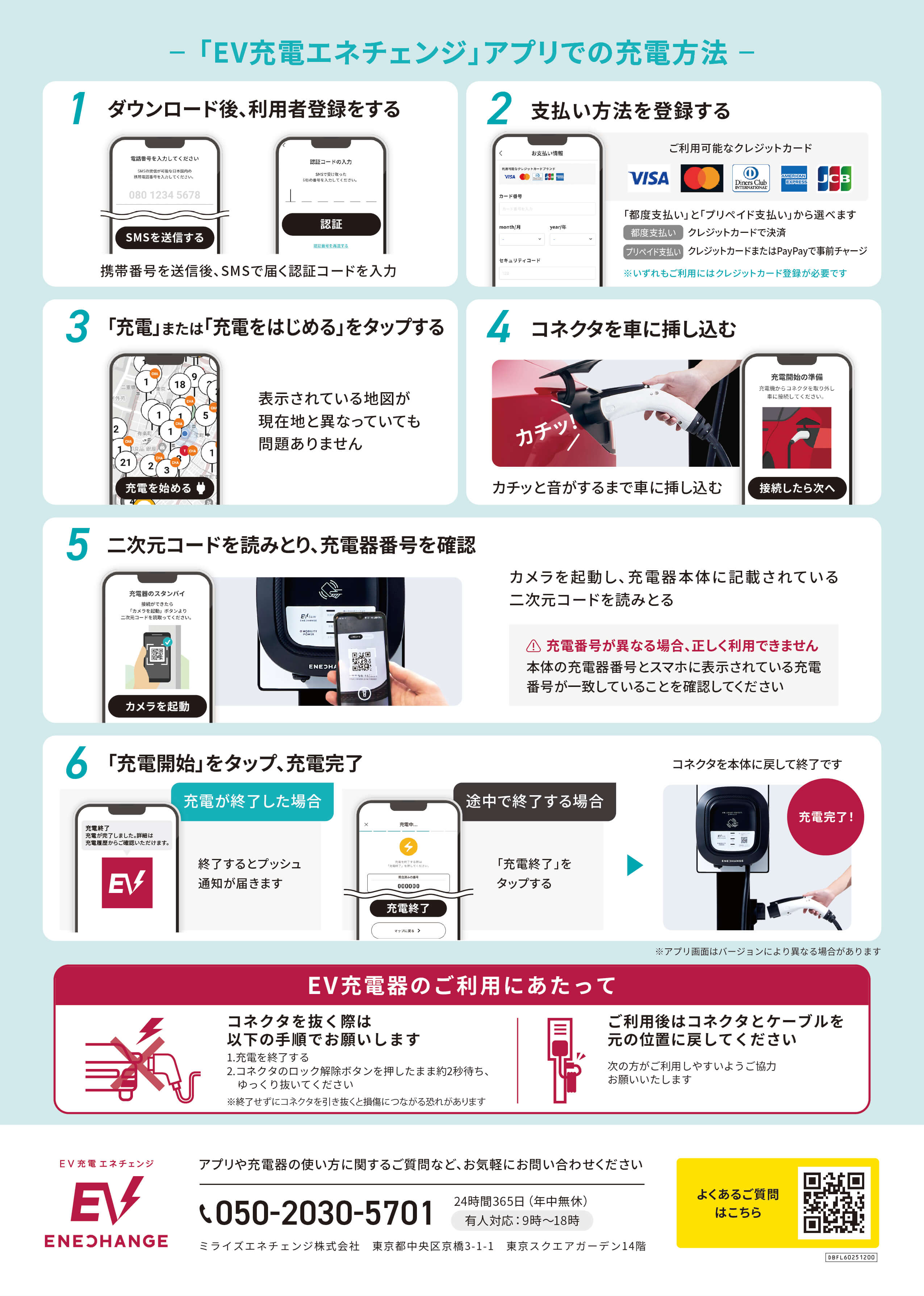 「EV充電エネチェンジ」アプリでの充電方法